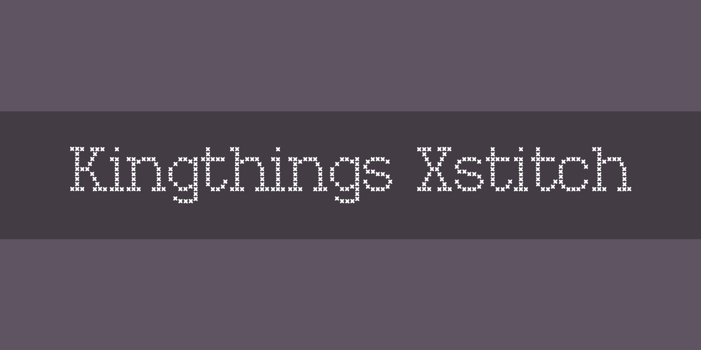 Example font Kingthings Xstitch #1